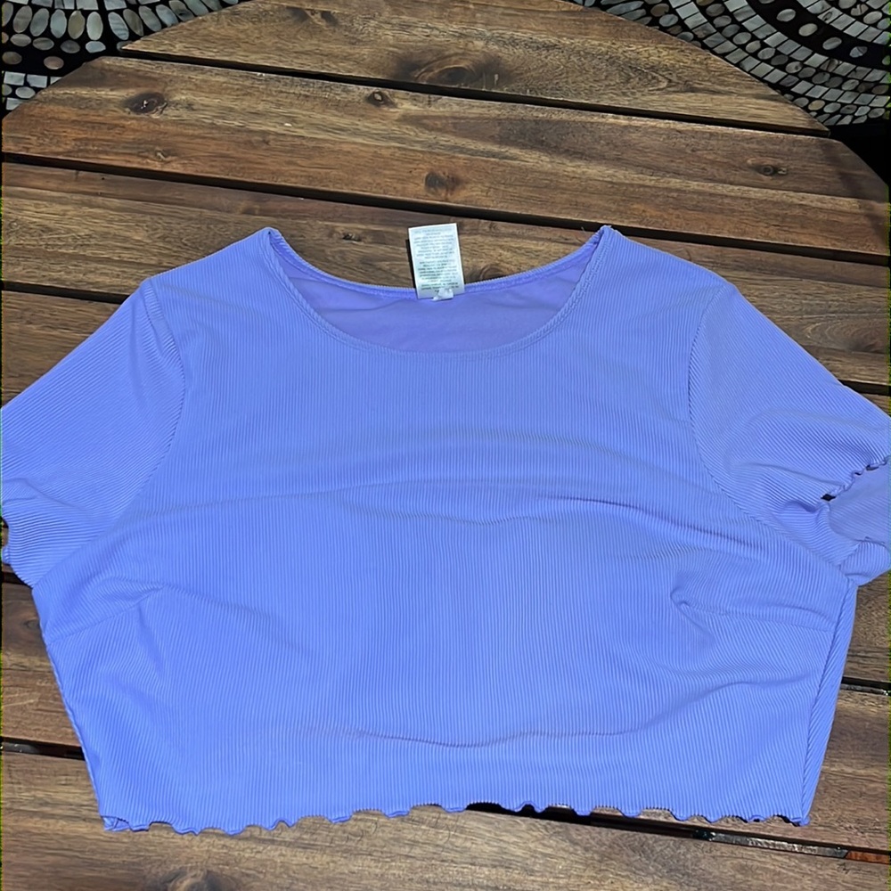 NWOT CROP PURPLE TOP